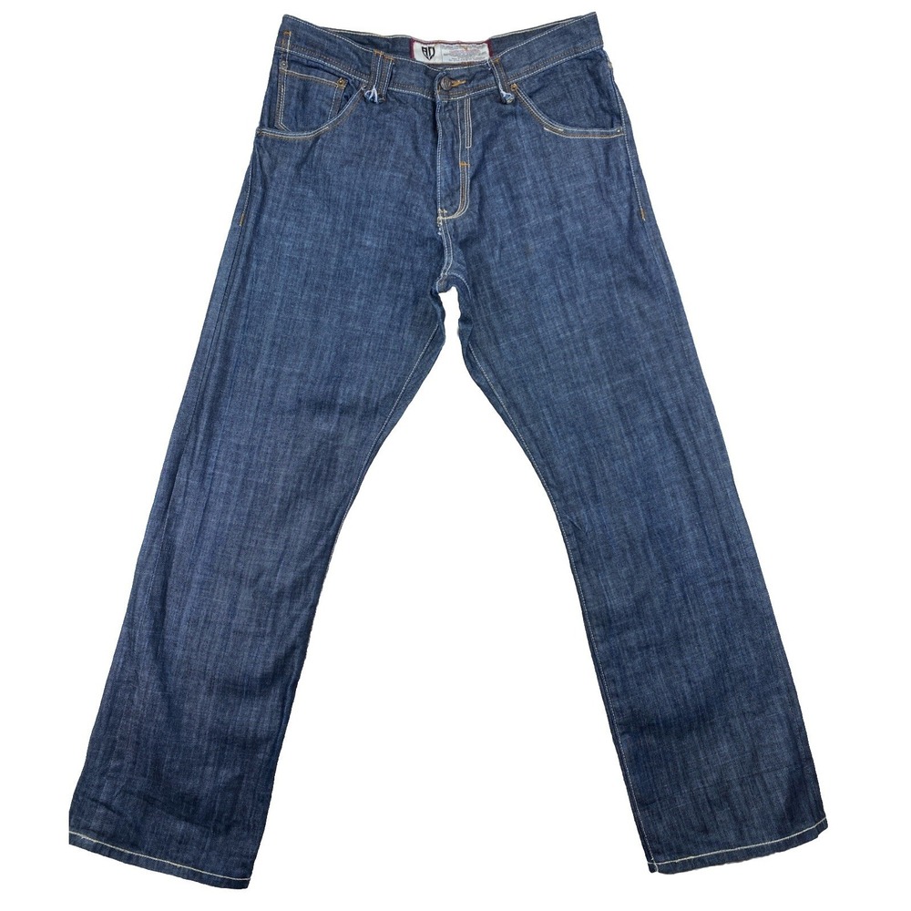Artful Dodger‎ Men's Denim Jeans 34x32 Leather Pocket Patches